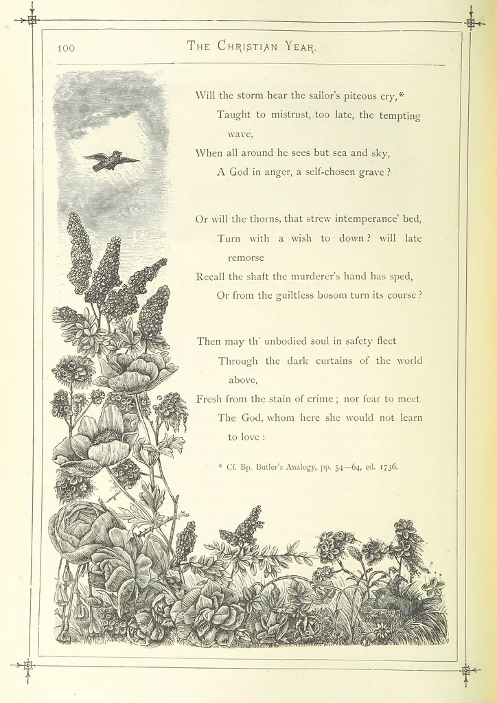 An illustration from The Christian Year, etc, 1880, leaf 114