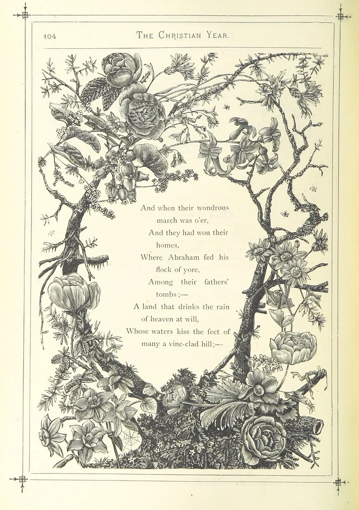 An illustration from The Christian Year, etc, 1880, leaf 118