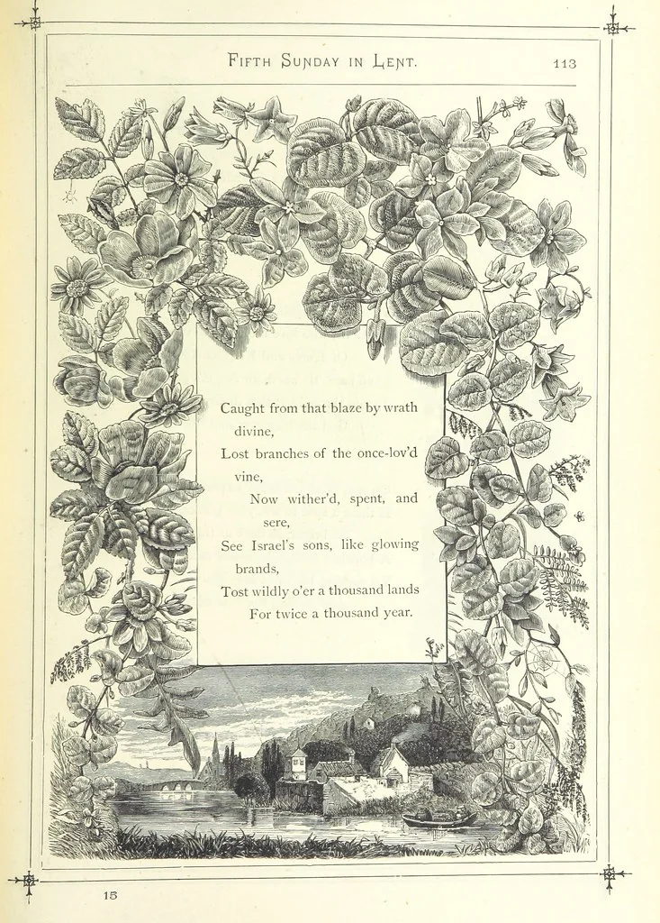 An illustration from The Christian Year, etc, 1880, leaf 127