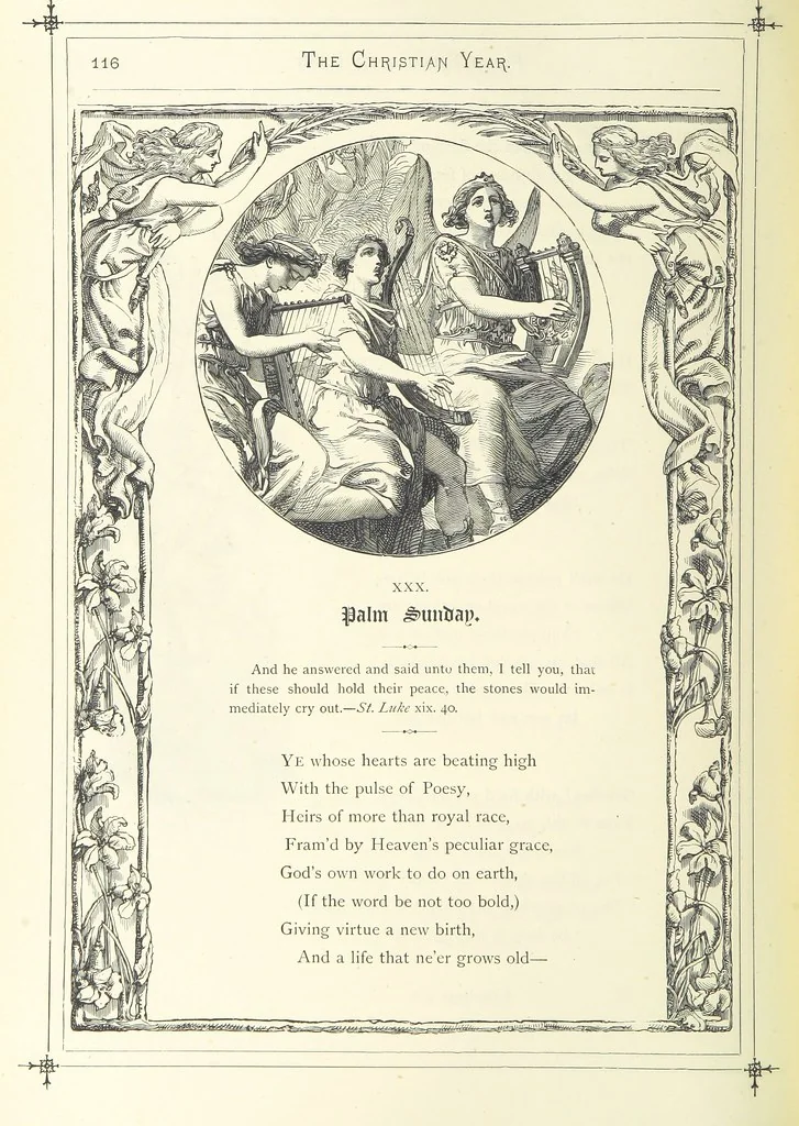 An illustration from The Christian Year, etc, 1880, leaf 130