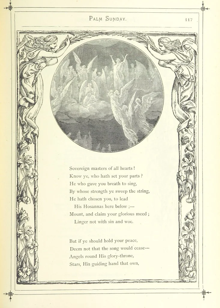 An illustration from The Christian Year, etc, 1880, leaf 131