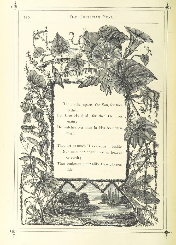 An illustration from The Christian Year, etc, 1880, leaf 134