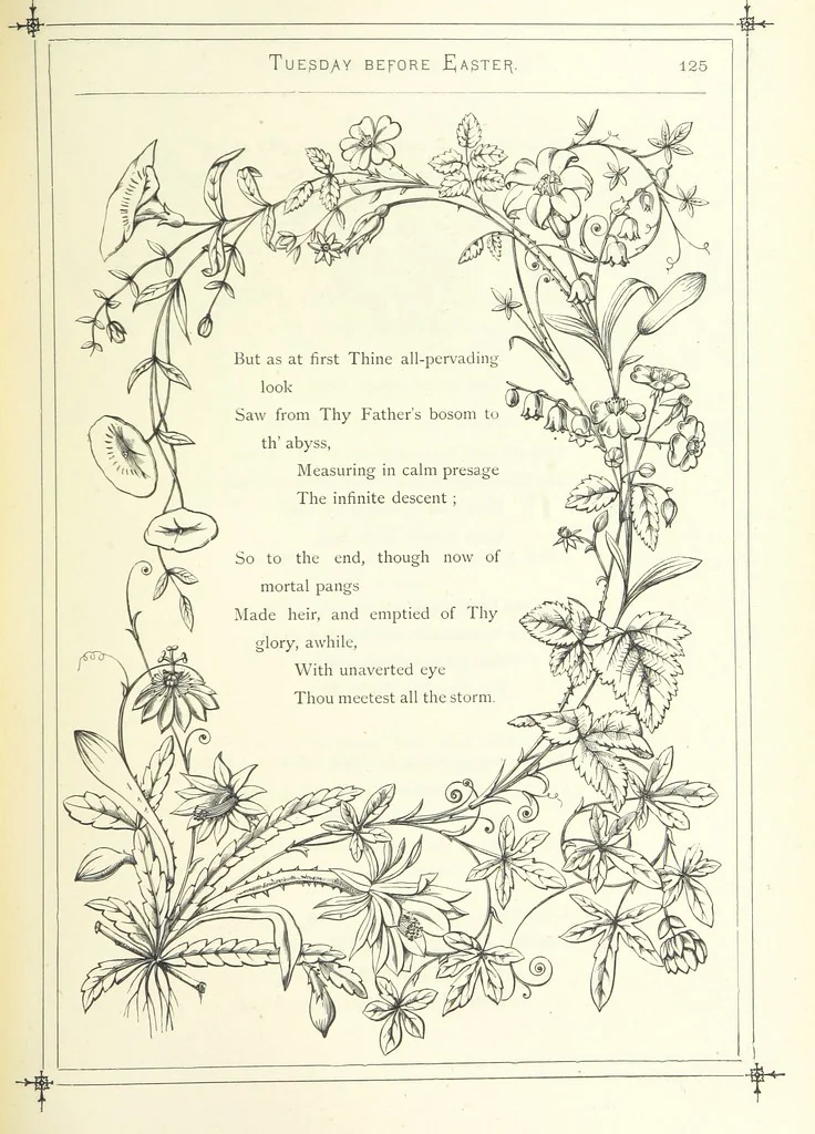 An illustration from The Christian Year, etc, 1880, leaf 139