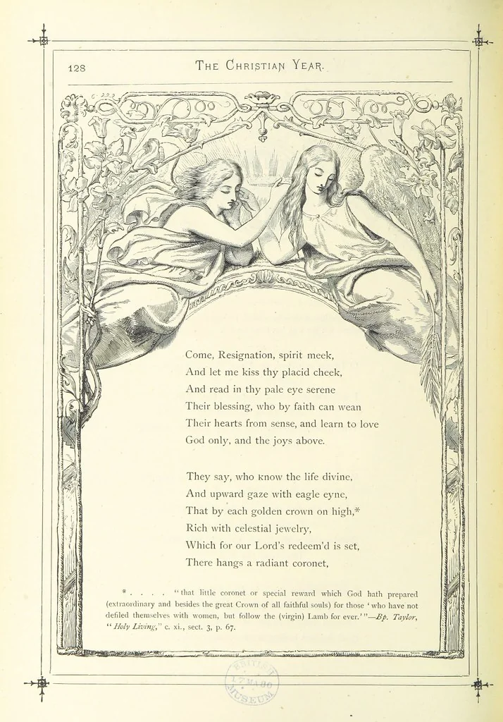 An illustration from The Christian Year, etc, 1880, leaf 142