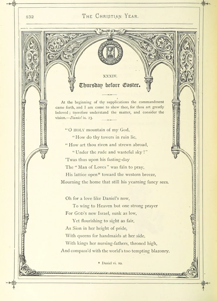An illustration from The Christian Year, etc, 1880, leaf 146