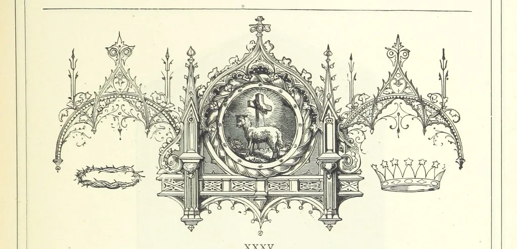 An illustration from The Christian Year, etc, 1880, leaf 149