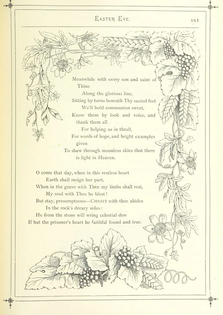 An illustration from The Christian Year, etc, 1880, leaf 155
