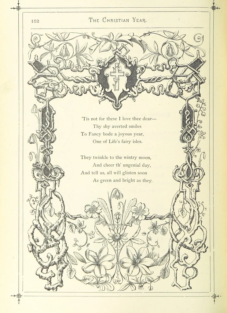 An illustration from The Christian Year, etc, 1880, leaf 166