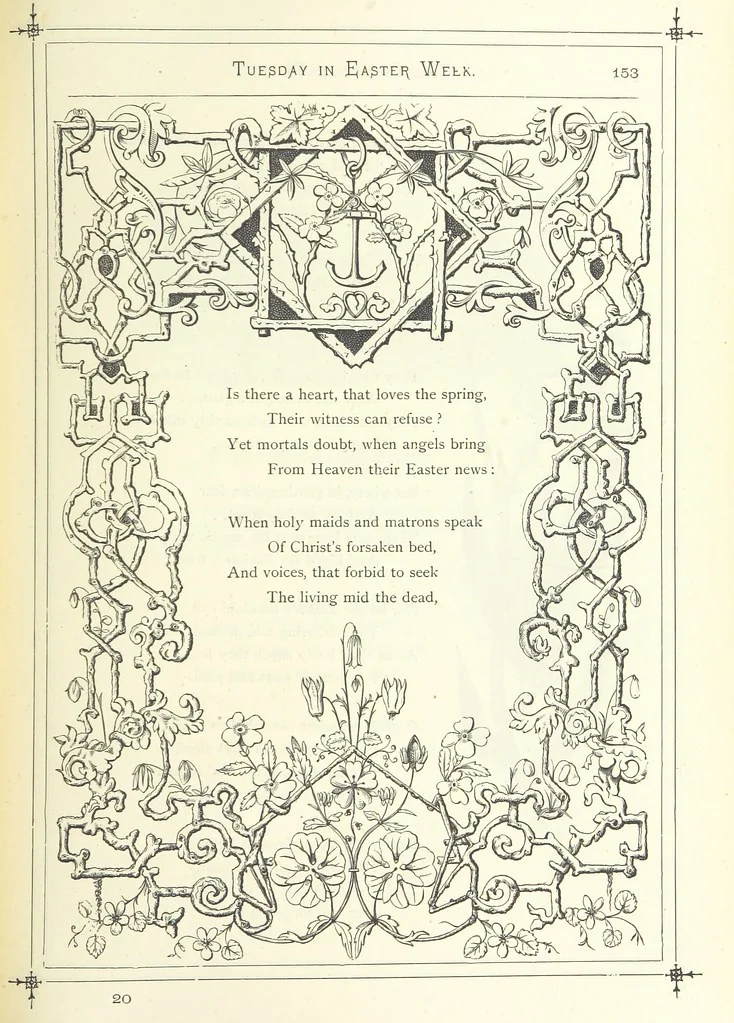 An illustration from The Christian Year, etc, 1880, leaf 167