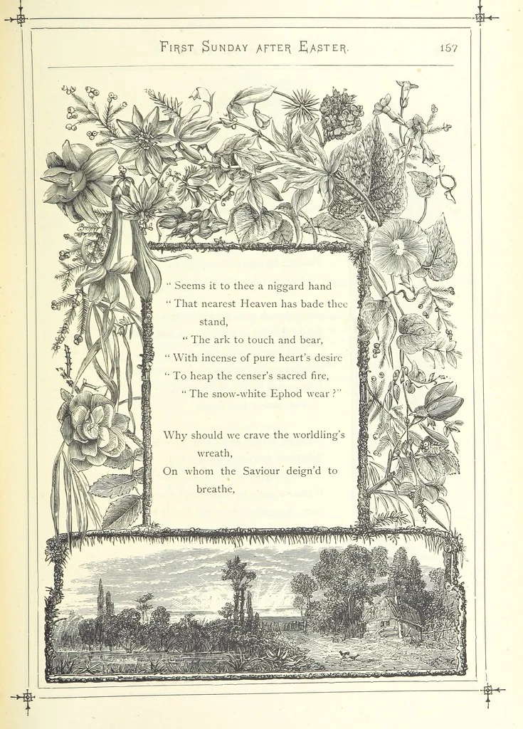 An illustration from The Christian Year, etc, 1880, leaf 171
