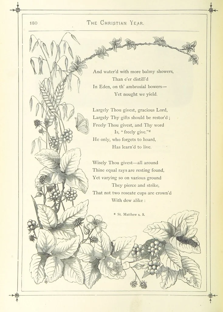 An illustration from The Christian Year, etc, 1880, leaf 194