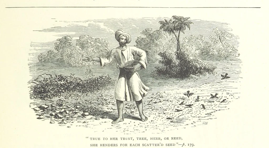 An illustration from The Christian Year, etc, 1880, leaf 195