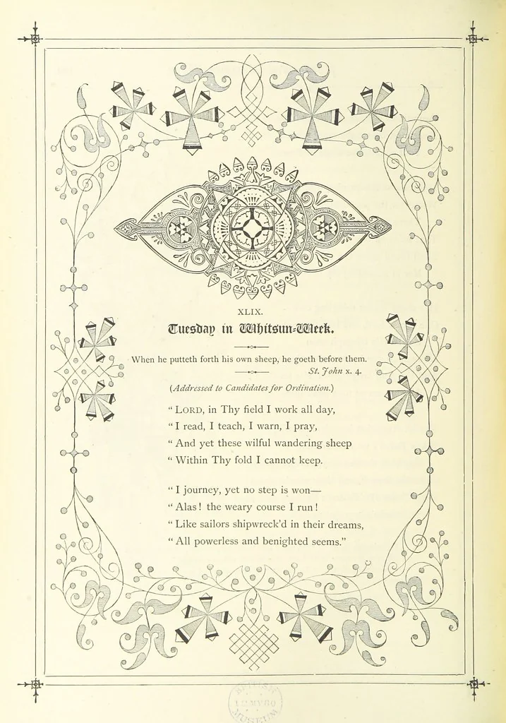 An illustration from The Christian Year, etc, 1880, leaf 206
