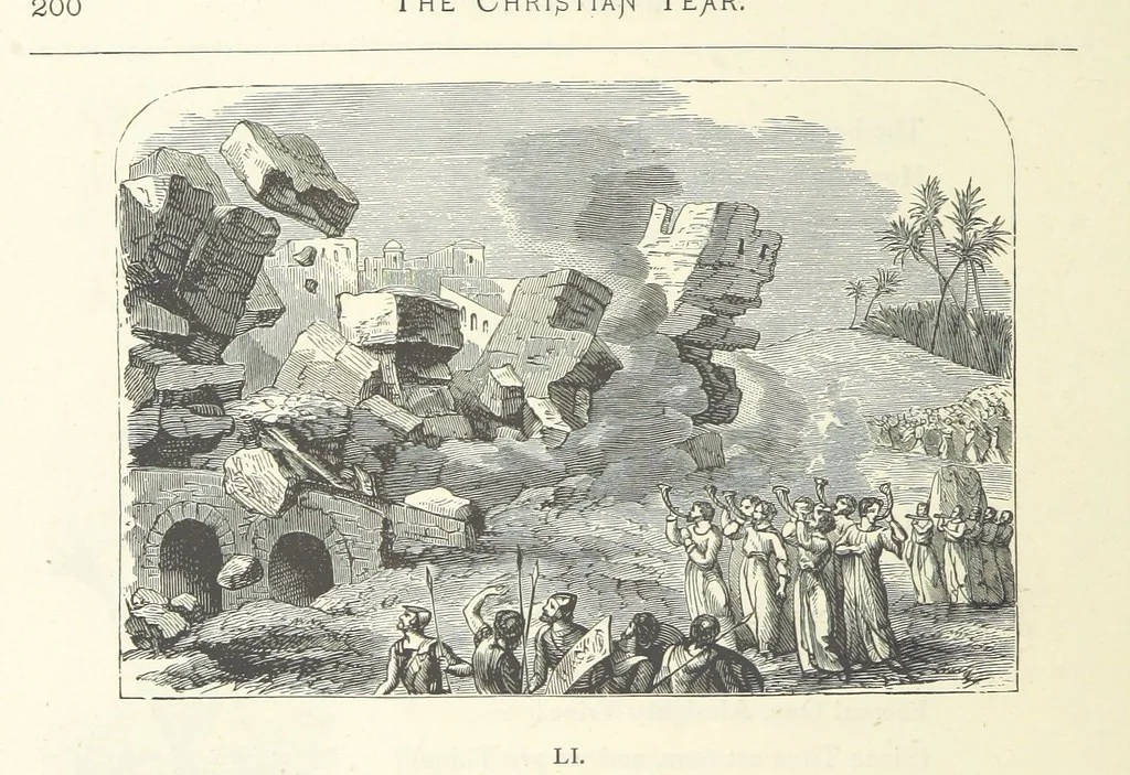 An illustration from The Christian Year, etc, 1880, leaf 214