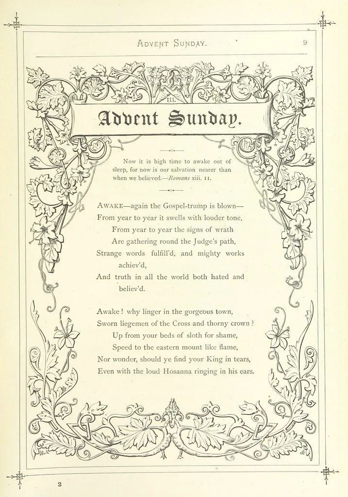 An illustration from The Christian Year, etc, 1880, leaf 23