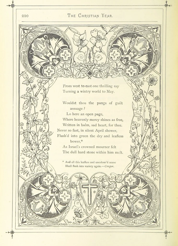 An illustration from The Christian Year, etc, 1880, leaf 234