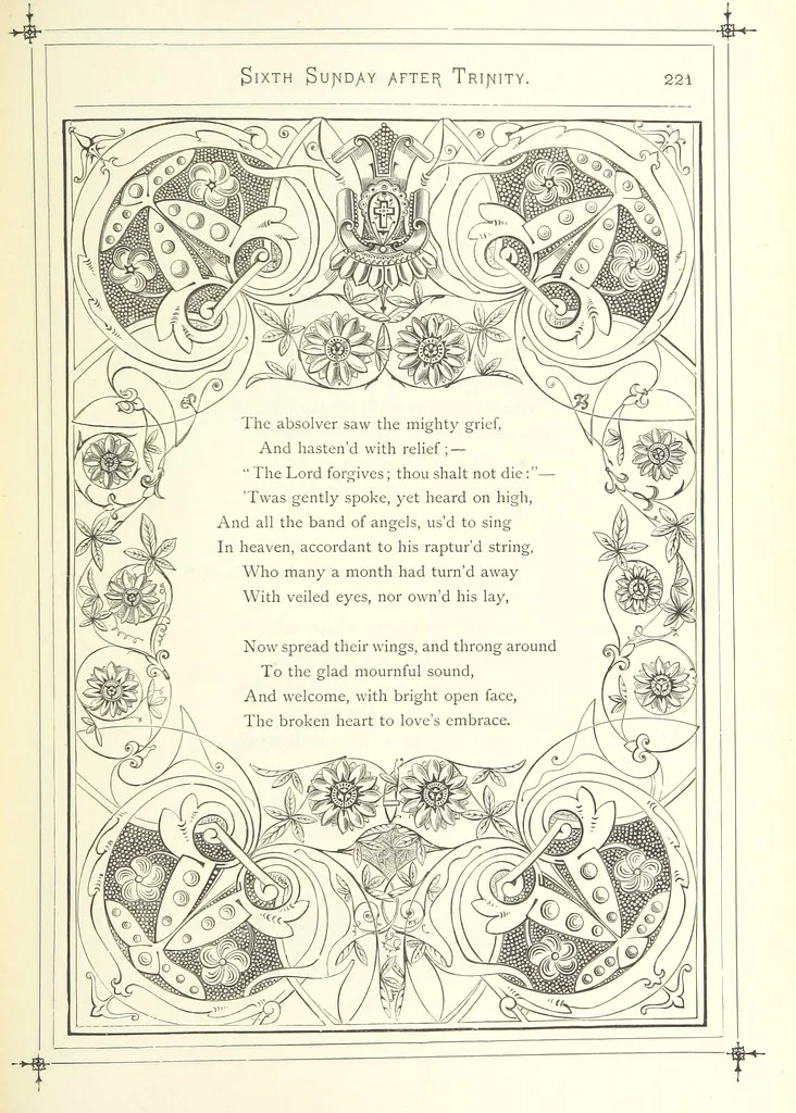 An illustration from The Christian Year, etc, 1880, leaf 235