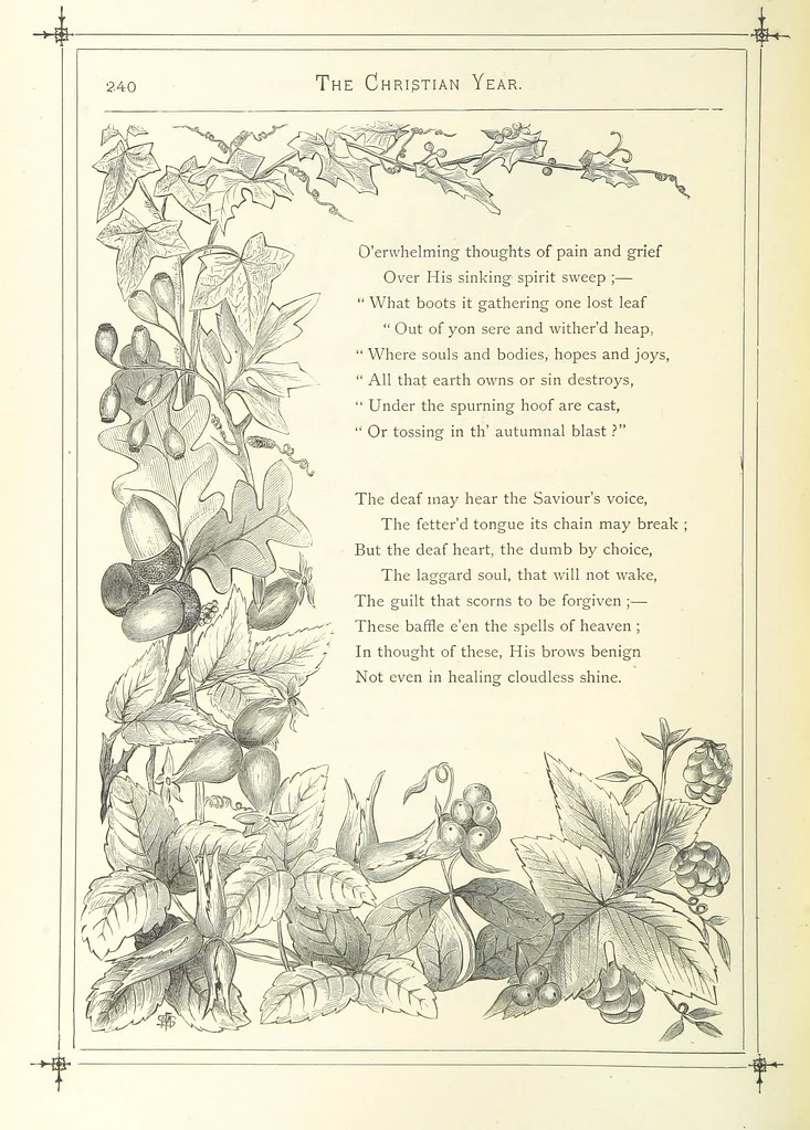 An illustration from The Christian Year, etc, 1880, leaf 254