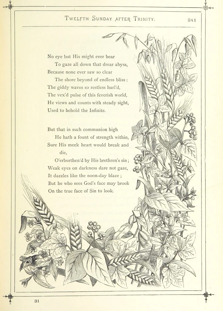 An illustration from The Christian Year, etc, 1880, leaf 255