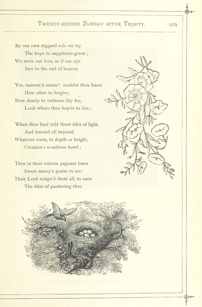 An illustration from The Christian Year, etc, 1880, leaf 289