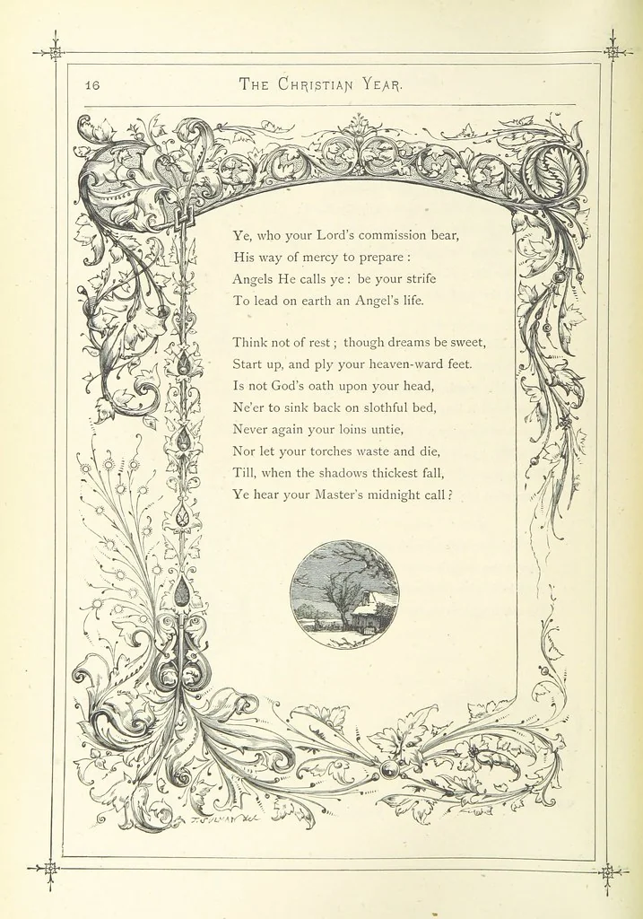 An illustration from The Christian Year, etc, 1880, leaf 30