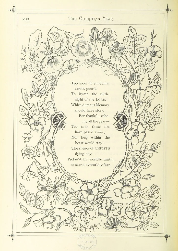 An illustration from The Christian Year, etc, 1880, leaf 302