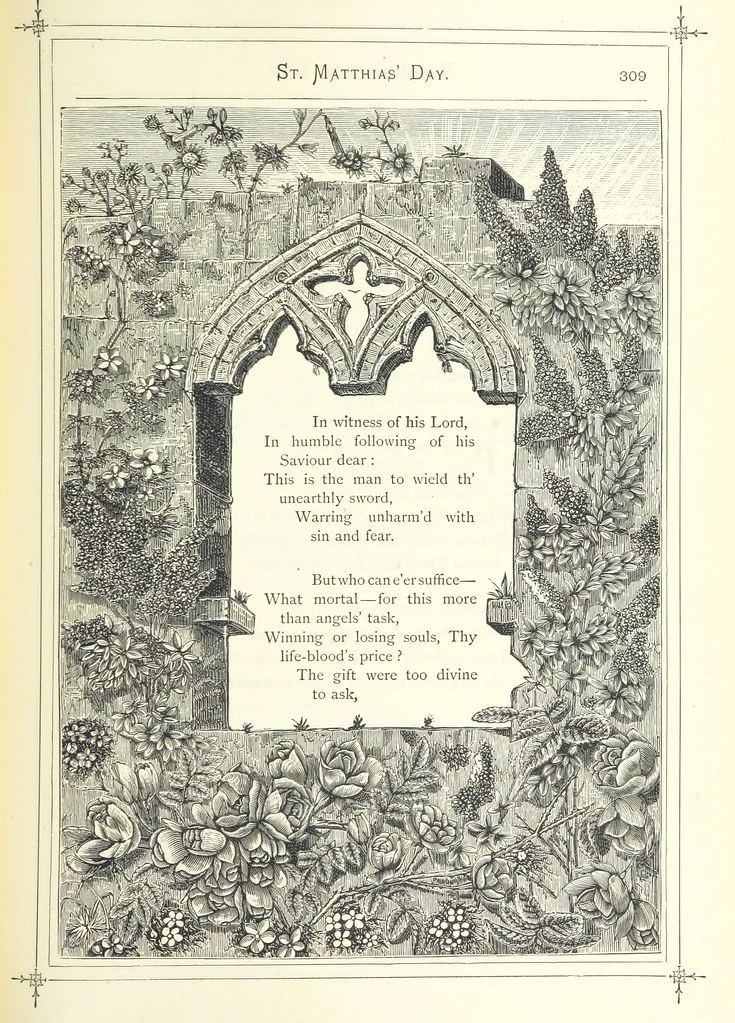 An illustration from The Christian Year, etc, 1880, leaf 323