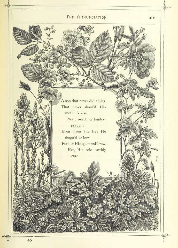 An illustration from The Christian Year, etc, 1880, leaf 327