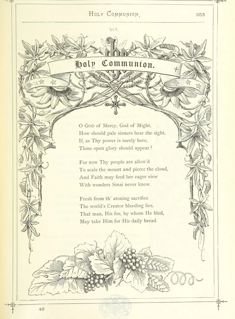 An illustration from The Christian Year, etc, 1880, leaf 367