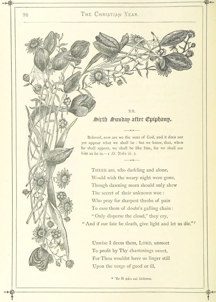 An illustration from The Christian Year, etc, 1880, leaf 90