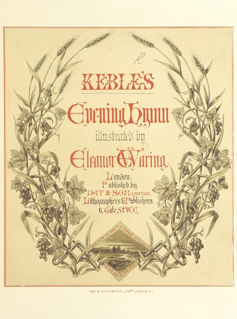 An illustration from Keble's Evening Hymn [from the “Christian Year”], illustrated by E. Waring, 1865, leaf 11