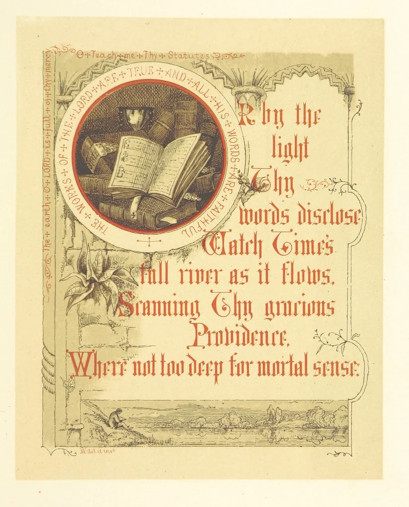 An illustration from Keble's Evening Hymn [from the “Christian Year”], illustrated by E. Waring, 1865, leaf 31