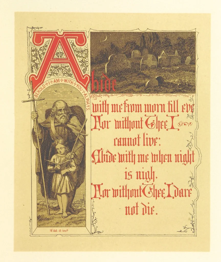 An illustration from Keble's Evening Hymn [from the “Christian Year”], illustrated by E. Waring, 1865, leaf 43