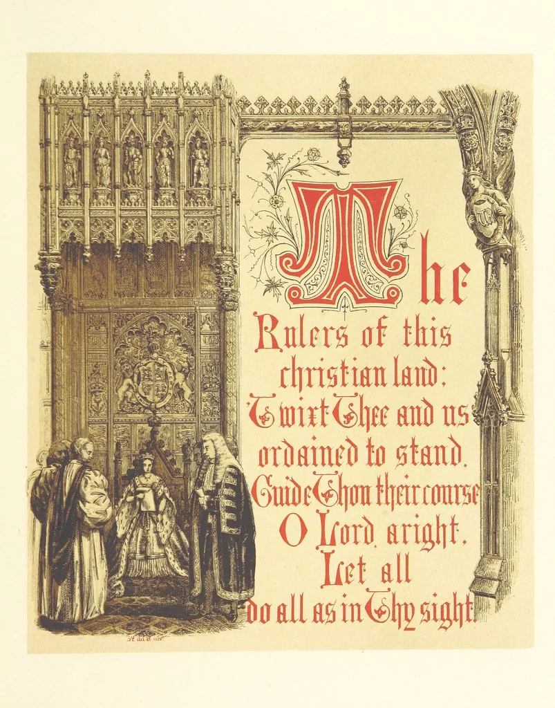 An illustration from Keble's Evening Hymn [from the “Christian Year”], illustrated by E. Waring, 1865, leaf 51