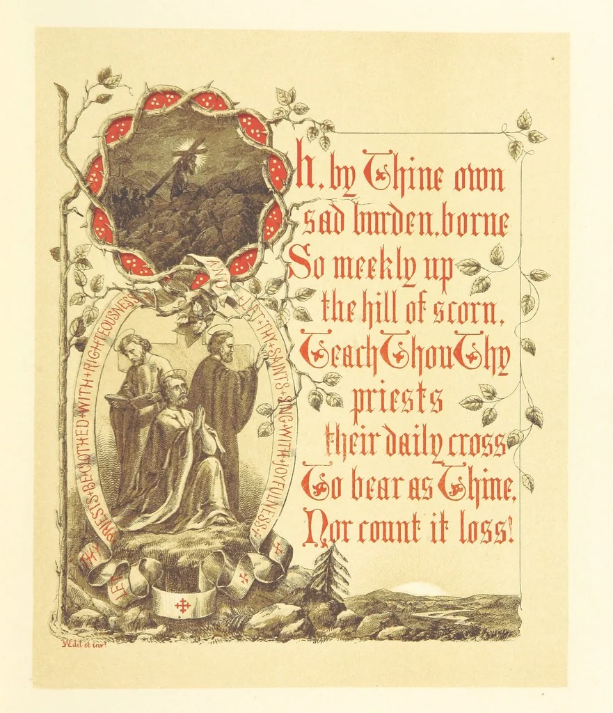An illustration from Keble's Evening Hymn [from the “Christian Year”], illustrated by E. Waring, 1865, leaf 55