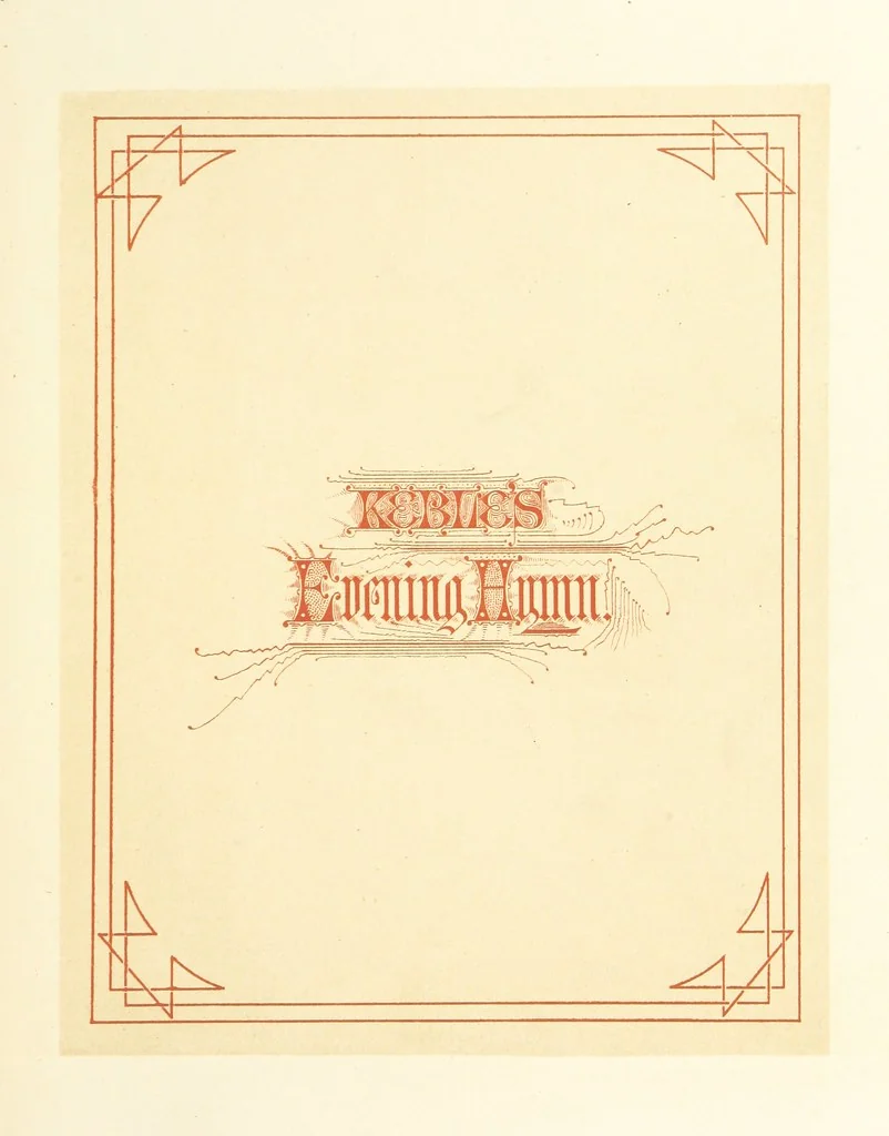 An illustration from Keble's Evening Hymn [from the “Christian Year”], illustrated by E. Waring, 1865, leaf 7