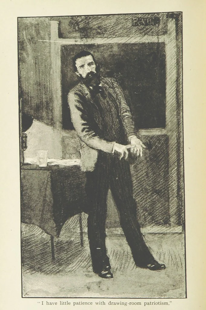 An illustration from White Poppies. A novel ... With illustrations by R. A. Bell, 1893, leaf 186