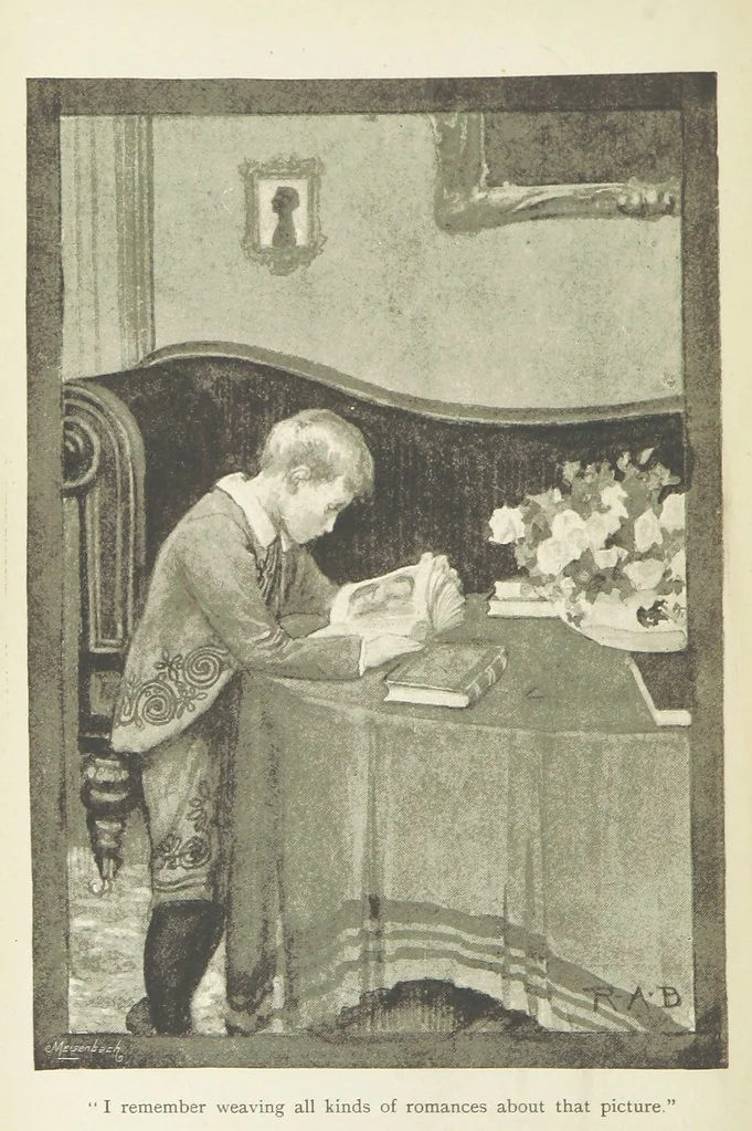 An illustration from White Poppies. A novel ... With illustrations by R. A. Bell, 1893, leaf 78