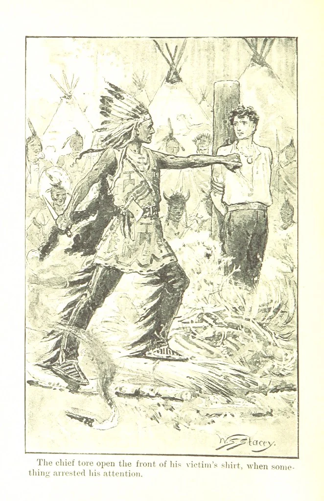 An illustration from The Young Ranchmen; or, Perils of Pioneering in the Wild West ... Illustrated by Walter S. Stacey, 1891, leaf 280