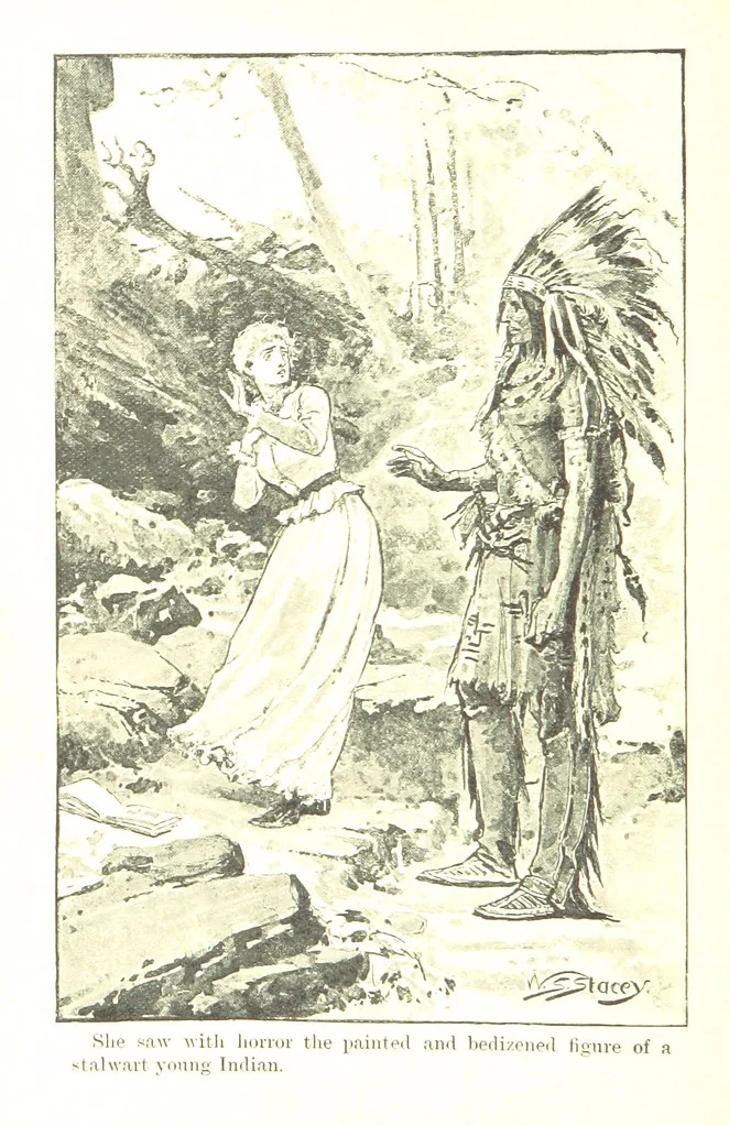 An illustration from The Young Ranchmen; or, Perils of Pioneering in the Wild West ... Illustrated by Walter S. Stacey, 1891, leaf 72