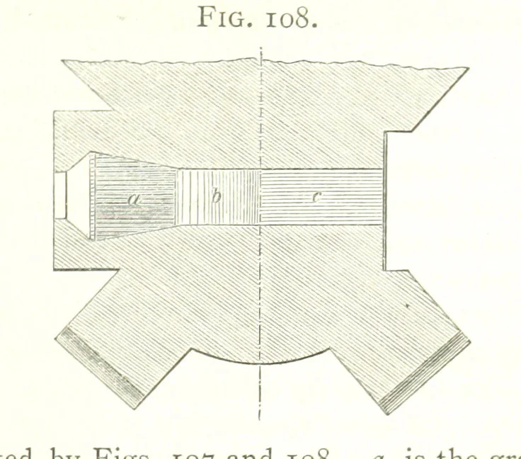 An illustration from A practical Treatise on Metallurgy, adapted from the last German edition of Professor K.'s Metallurgy, by W. Crookes and E. Röhrig ... Illustrated, etc, 1868, leaf 447