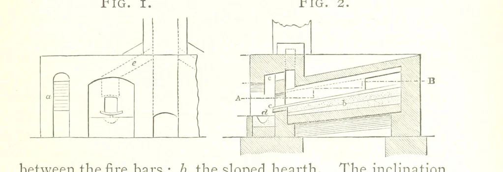 An illustration from A practical Treatise on Metallurgy, adapted from the last German edition of Professor K.'s Metallurgy, by W. Crookes and E. Röhrig ... Illustrated, etc, 1868, leaf 63