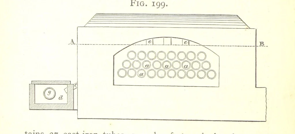 An illustration from A practical Treatise on Metallurgy, adapted from the last German edition of Professor K.'s Metallurgy, by W. Crookes and E. Röhrig ... Illustrated, etc, 1868, leaf 746
