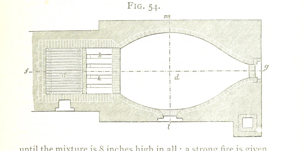 An illustration from A practical Treatise on Metallurgy, adapted from the last German edition of Professor K.'s Metallurgy, by W. Crookes and E. Röhrig ... Illustrated, etc, 1868, leaf 231