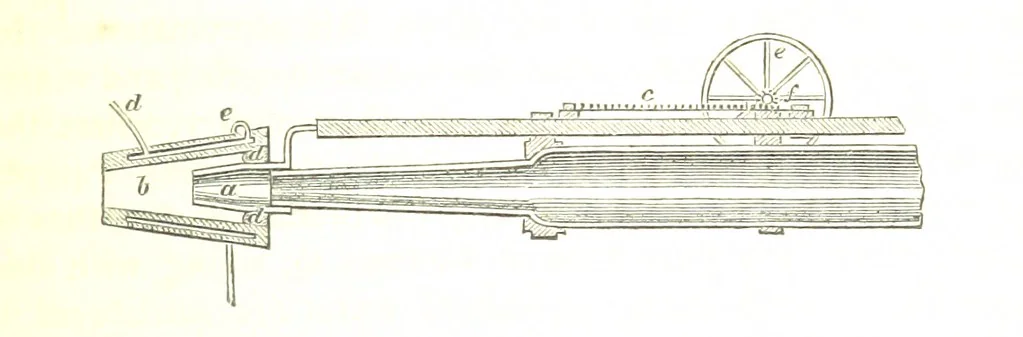 An illustration from A practical Treatise on Metallurgy, adapted from the last German edition of Professor K.'s Metallurgy, by W. Crookes and E. Röhrig ... Illustrated, etc, 1868, leaf 517