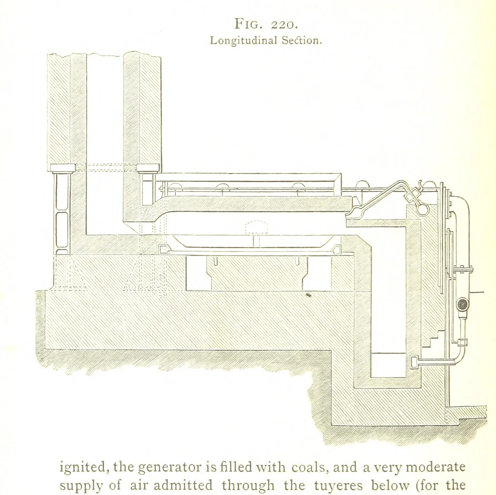 An illustration from A practical Treatise on Metallurgy, adapted from the last German edition of Professor K.'s Metallurgy, by W. Crookes and E. Röhrig ... Illustrated, etc, 1868, leaf 766