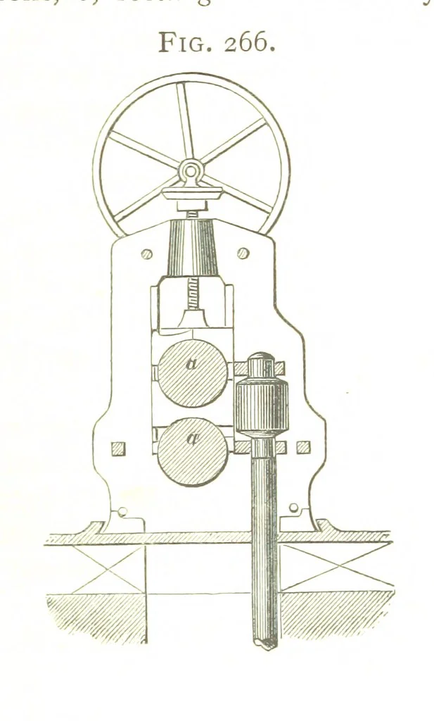 An illustration from A practical Treatise on Metallurgy, adapted from the last German edition of Professor K.'s Metallurgy, by W. Crookes and E. Röhrig ... Illustrated, etc, 1868, leaf 861