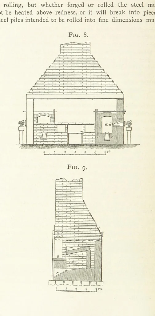 An illustration from A practical Treatise on Metallurgy, adapted from the last German edition of Professor K.'s Metallurgy, by W. Crookes and E. Röhrig ... Illustrated, etc, 1868, leaf 122