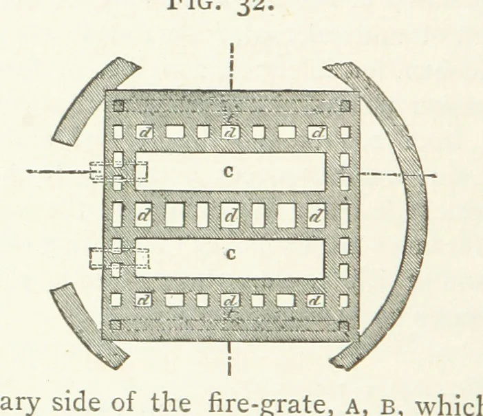 An illustration from A practical Treatise on Metallurgy, adapted from the last German edition of Professor K.'s Metallurgy, by W. Crookes and E. Röhrig ... Illustrated, etc, 1868, leaf 256