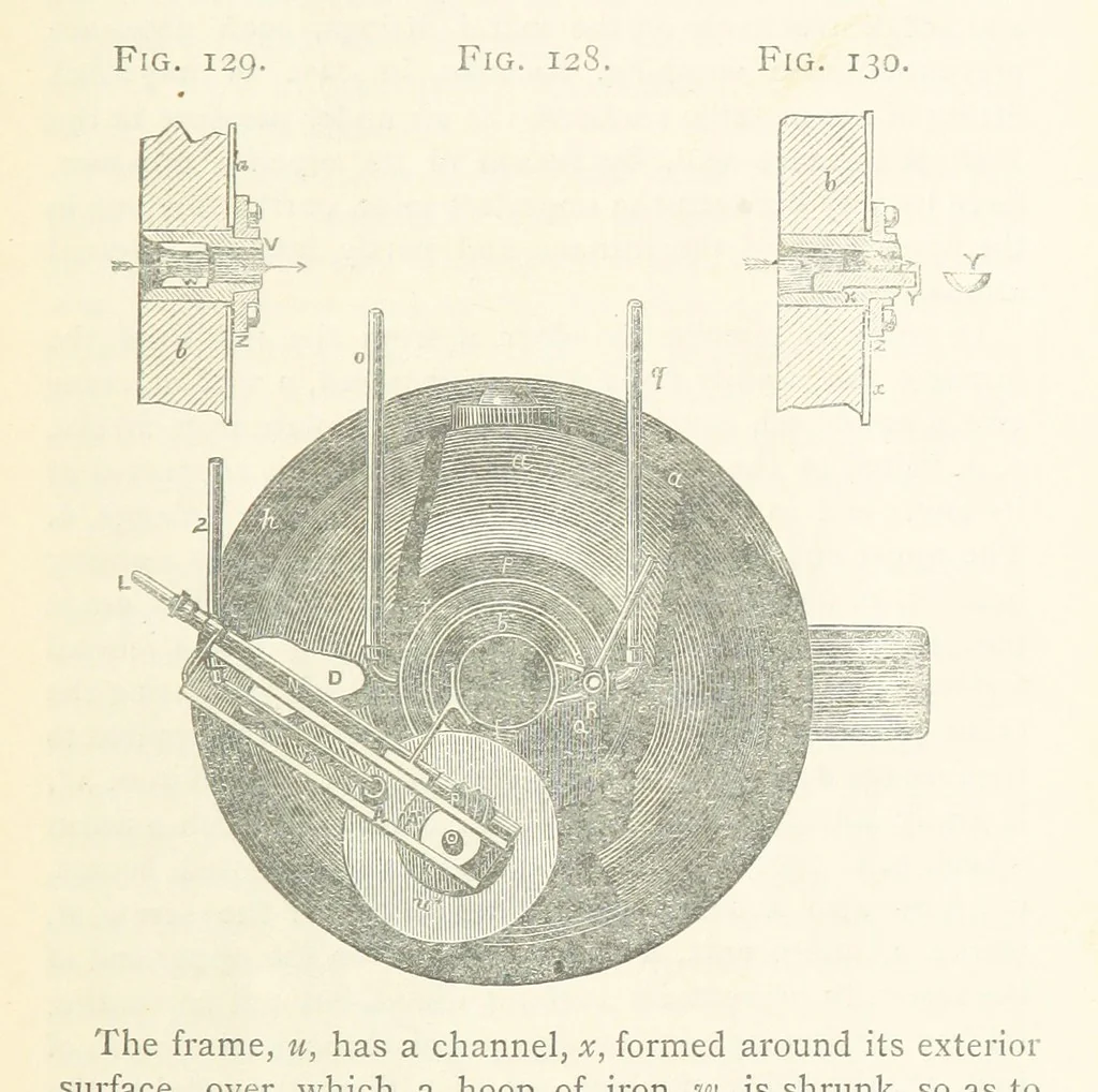 An illustration from A practical Treatise on Metallurgy, adapted from the last German edition of Professor K.'s Metallurgy, by W. Crookes and E. Röhrig ... Illustrated, etc, 1868, leaf 787